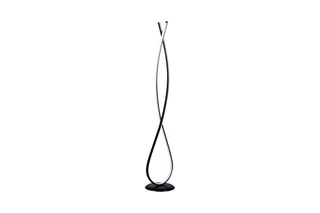 Lampadaire avec étagère en bois Ayd-1801 - Blanc et beige - 8-10 W