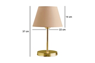 Lampe à poser - Beige et doré - 40 W
