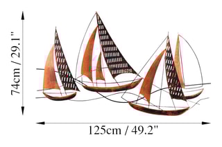 Décoration murale Barbaros 3 - Marron - 125 x 74 x 4 cm