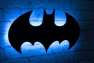 Néon LED mural fluorescent Batman - 50 x 25 cm - Bleu