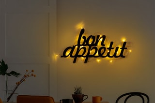 Décoration murale LED 'Bon Appetit' - Noir - 15 W - 30 x 50 cm