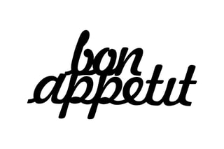 Décoration murale LED 'Bon Appetit' - Noir - 15 W - 30 x 50 cm