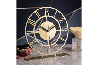 Horloge à poser - 25 x 23 cm - Doré