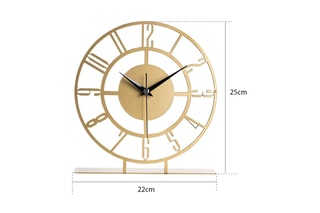 Horloge à poser - 25 x 23 cm - Doré