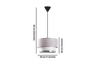 Suspension Cake - Beige et argenté - 60 W