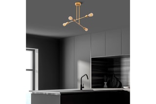 Suspension - Doré - 4 x 40 W