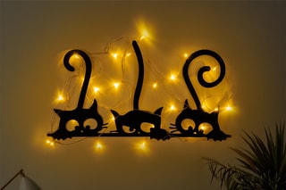 Décoration murale LED Cats - Noir - 15 W - 33 x 60 cm