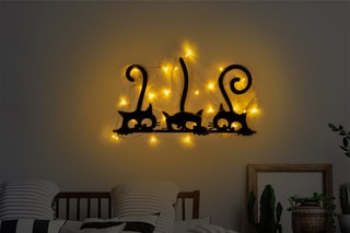Décoration murale LED Cats - Noir - 15 W - 33 x 60 cm
