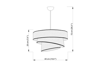 Suspension Couper Hazeran - Noir et beige - 45 - 60 W