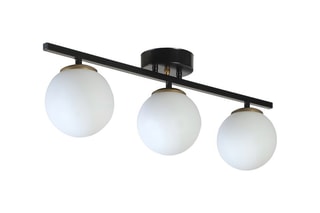 Plafonnier - Noir et blanc - 3 x 60 W