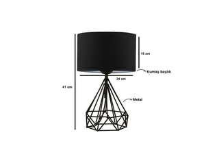 2 lampes à poser AYD-2974 - Noir - 60 W