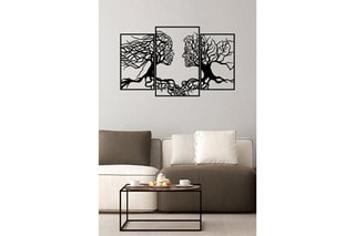 Décoration murale Love tree - 116 x 71 cm - Noir