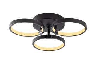 Plafonnier LED Halka - Noir - 18 W