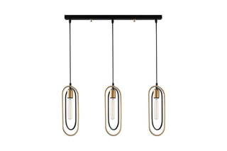 Suspension Cerco - Noir et doré - 3 x 60 W