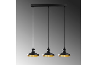 Suspension Berceste - Noir - 3 x 100 W