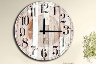 Horloge - Imitation bois - 50 cm