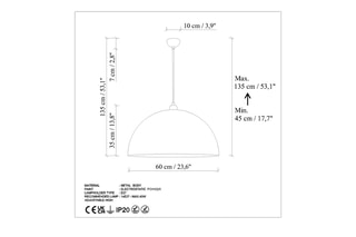 Suspension Kure 236 - Marron foncé - 40 W