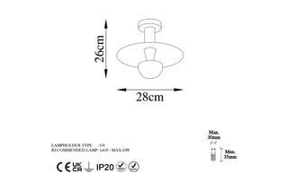 Suspension LED Kurt - Cuivré - 10 W