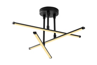 Plafonnier LED Ledflower - Noir - 18 W