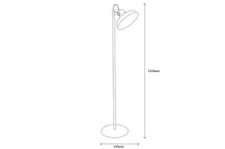 Lampadaire Lik - Noir et doré - 40 W - 145 cm
