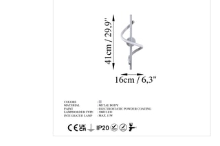 Applique murale LED - Gris - 11 W 
