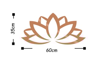 Décoration murale Lotus Flower 2 - Cuivré - 65 x 35 cm
