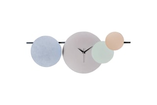 Horloge murale Maxico - Bleu et gris - 75 x 30 cm