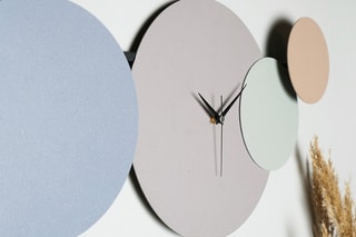 Horloge murale Maxico - Bleu et gris - 75 x 30 cm