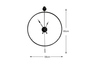 Horloge - 58 cm - Noir