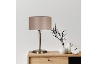 Lampe à poser Maya - Beige et bronze - 60 W