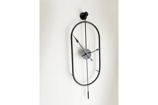 Horloge murale - 28 x 80 cm - Noir