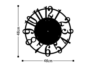 Horloge - Noir - 48 cm