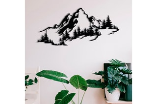 Décoration murale Moutain 3 - Noir - 67 x 30 cm