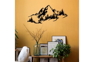 Décoration murale Moutain 3 - Noir - 67 x 30 cm