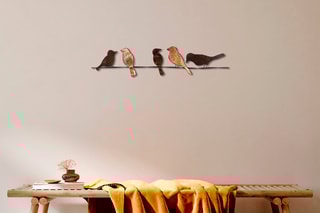 Décoration murale - Noir et marron - 81 x 18 cm