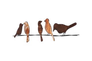 Décoration murale - Noir et marron - 81 x 18 cm