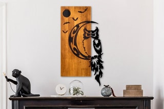 Décoration murale - Naturel et noir - 36 x 66 cm