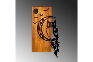 Décoration murale - Naturel et noir - 36 x 66 cm