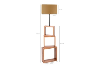 Lampadaire en pin Beehive JES - Naturel - 45-60 W