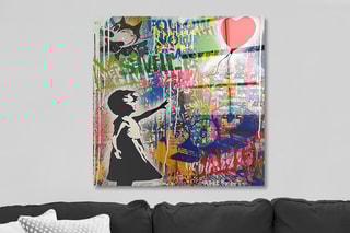 Tableau "La Petite Fille au ballon" Banksy - 70 x 70 cm