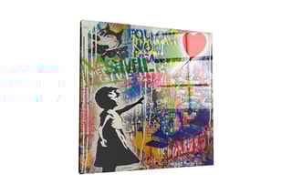 Tableau "La Petite Fille au ballon" Banksy - 70 x 70 cm