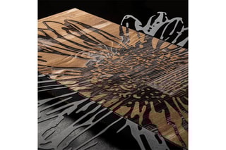 Décoration murale en bois Daisy - 56 x 58 x 0,12 cm - Noir et naturel