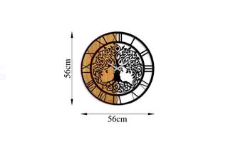 Horloge - 56 cm - Noir et naturel