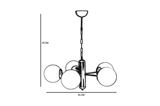 Suspension - Doré - 5 x 60 W