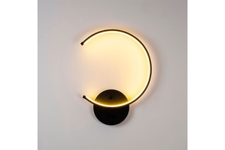 Applique murale LED Moon - Noir - 12 W