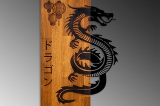 Décoration murale Dragon - Naturel et noir - 40 x 58 x 3 cm
