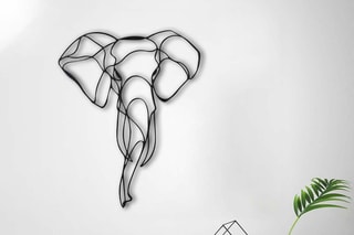 Décoration murale Eléphant 2 - Noir - 52 x 41 x 0,2 cm