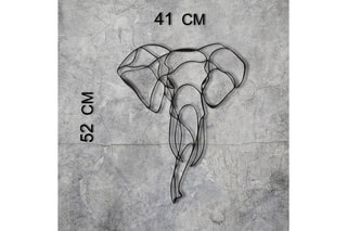 Décoration murale Eléphant 2 - Noir - 52 x 41 x 0,2 cm