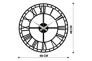 Horloge Enzoclock - 48 cm - Noir