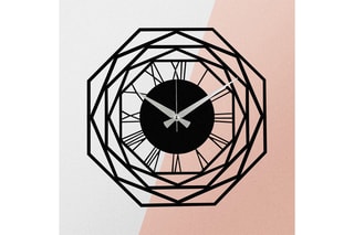 Horloge murale - 48 x 48 cm - Noir